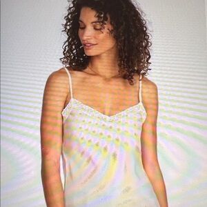 Johnny Was Cream Lace Trim Camisole